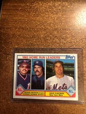 1983 Topps Baseball # 702 Home Run Leaders R Jackson, G Thomas & Dave Kingman