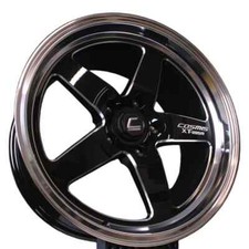Cosmis Racing Xt-005r Wheel Black W Machined Lip Spokes 18x9 30mm 5x120