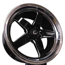 Cosmis Racing XT-005R Wheel Black W/ Machined Lip & Spokes 18x9 +30mm 5x120