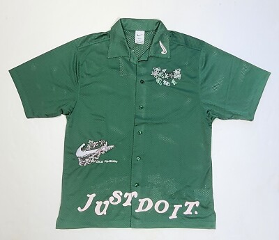 Nike Sportswear 'Just Do It' Dri-Fit Mesh Button-Up Shirt DZ3078