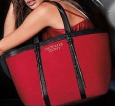 Victoria's Secret RED TOTE Tassel Large Bag Purse Shopper Shopping