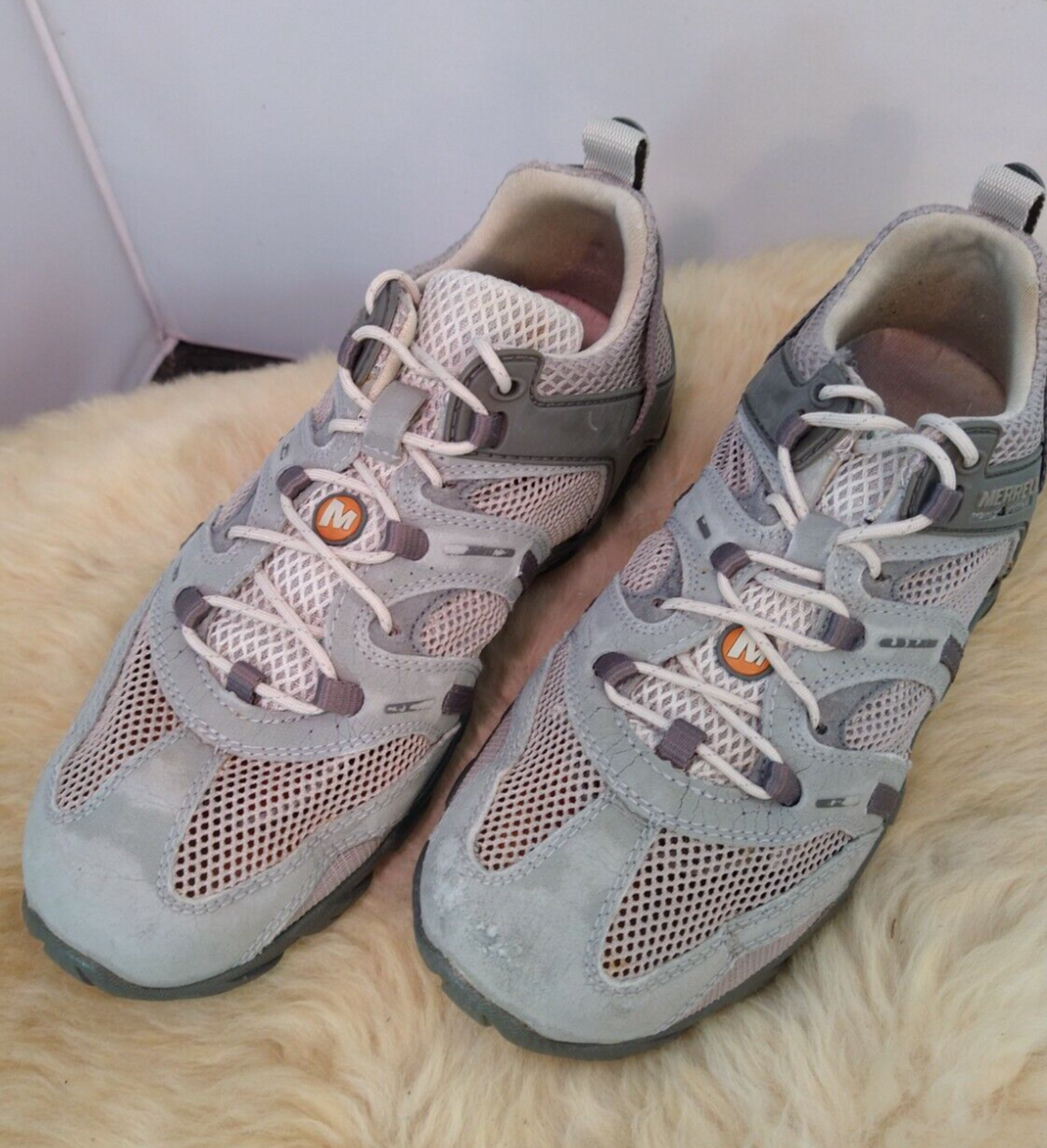 MERRELL DONNA CONTINUUM TREKKING TRAIL SHIOE WATER VIBRAM TAGLIA 6 5 GRIGIO BELLO!!