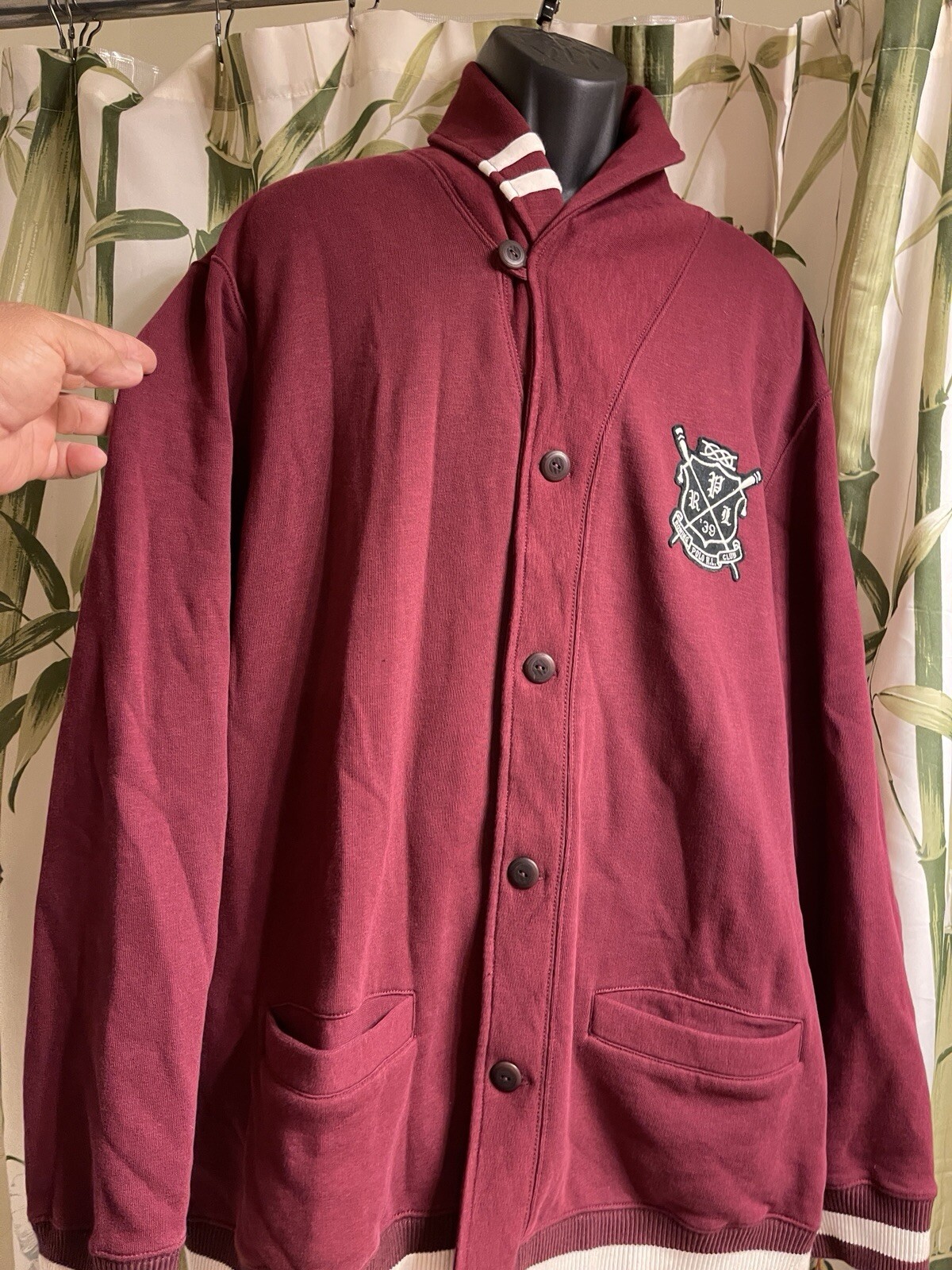 FILA Giacca Ralph Lauren Rowing Club stile Varsity taglia uomo XXL rara