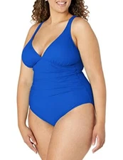 Profile by Gottex Women's Convertible V-Neck Swimsuit, Tutti Frutti Sapphire, 16