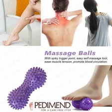 Pedimend Peanut Shape Yoga Massage Balls Spiky Therapy Ball Roller Reflexology