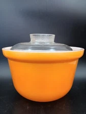 AGEE/CROWN Australian PYREX "Tubby" Mandarin/Tangerine Casserole Dish