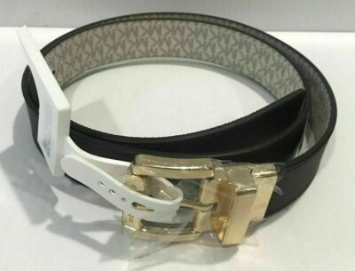 MICHAEL KORS MONOGRAM BROWN VANILLA REVERSIBLE GOLD TONE  display picture 2