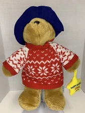 Vintage Paddington Bear Stuffed Toy Sears Happy Holidays 1998 Kids Gifts