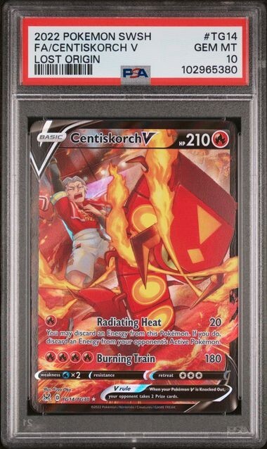 PSA 10 Centiskorch V TG14/TG30 2022 Pokemon Lost Origin Full Art Holo Rare GEM