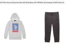 US Polo Assn  Garanimals Boys 2Pc Activewear Outfit Hoodie  Joggers Size 4/5