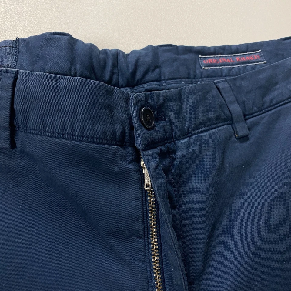 Pantalones de vestir Hiltl Ultimate para hombre 38x28 azul frente plano caqui chino ZE500 Foto 4 de 4