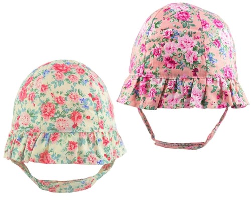 Vintage Floral Frilly Brim Newborn 