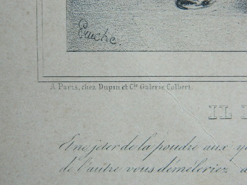 Grabado Telar Barbero Caricatura Hemlock De Dupin Bernard Lemercier Litho Años - Bild 3 von 4