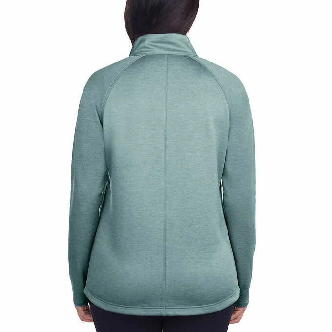 Chaqueta polar cremallera completa verde azulado talla S $80 EE113 NUEVA Kirkland Signature para mujer Foto 2 de 3