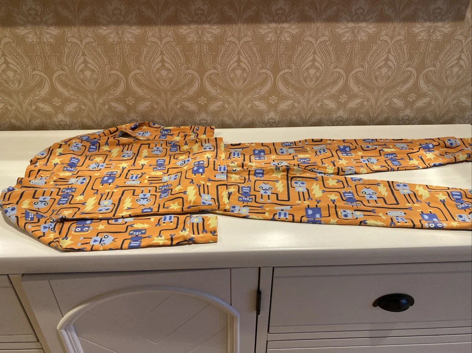 Набор из двух пижам Gymboree для мальчика размер 6 оранжевый робот - Изображение 4 из 4