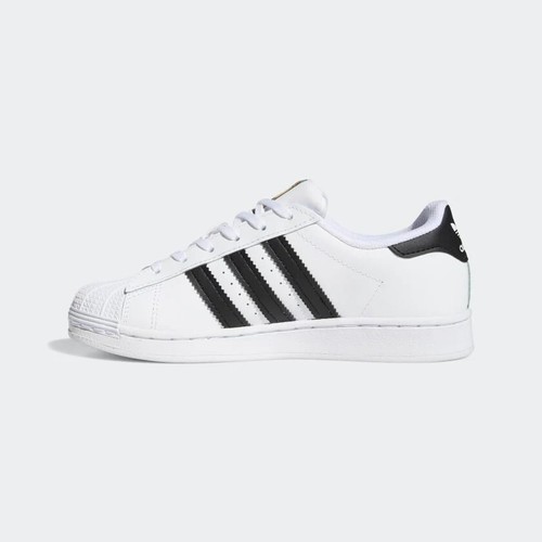 Adidas - Kids Superstar Black and White Leather Sneakers BA8378 New in Box - Picture 4 of 7