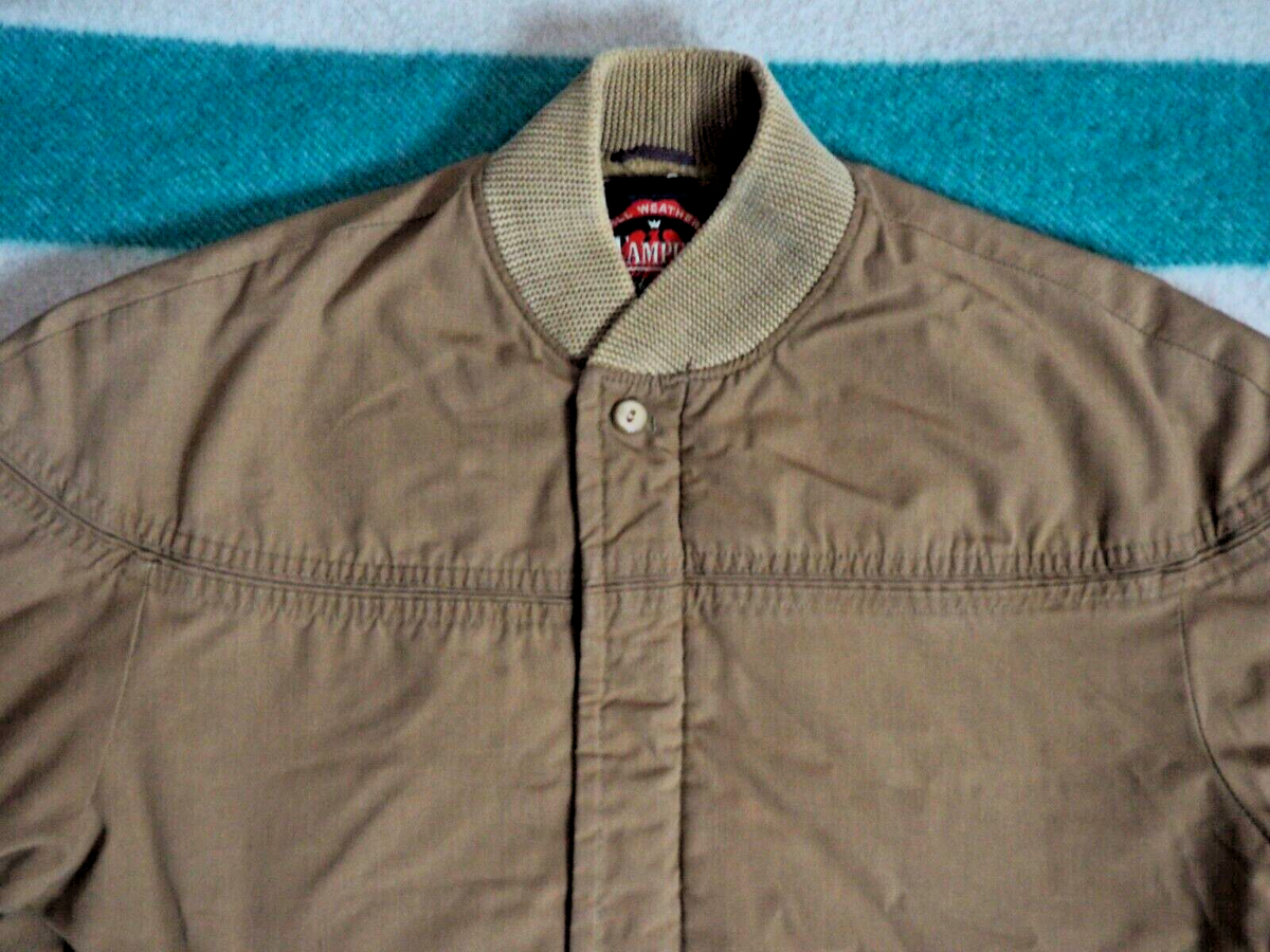 VTG 50s 60s Campus Beige Tan Talon Sherpa Shearling Zip