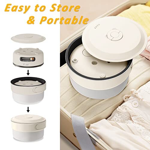 Electric Cooker 2l Portable Electric Cooker With Foldable Handle Nonstick Electr - Picture 2 of 7