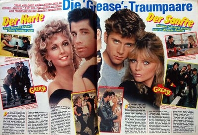 The Grease (John Travolta, Olivia Newton John) 2 BRAVO Seiten A4 80er 1983-8