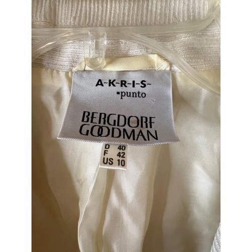 AKRIS Punto Light Beige 2-Button Notched Lapel Blazer Jacket US 10 - Picture 8 of 9