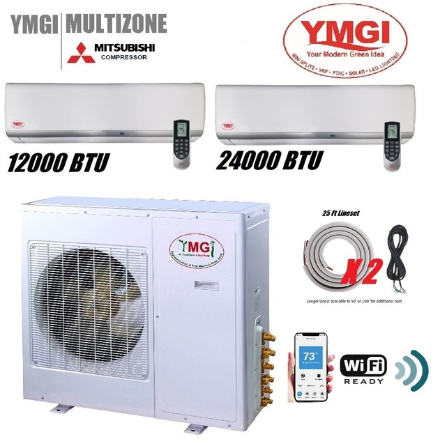 2 zone ductless mini split