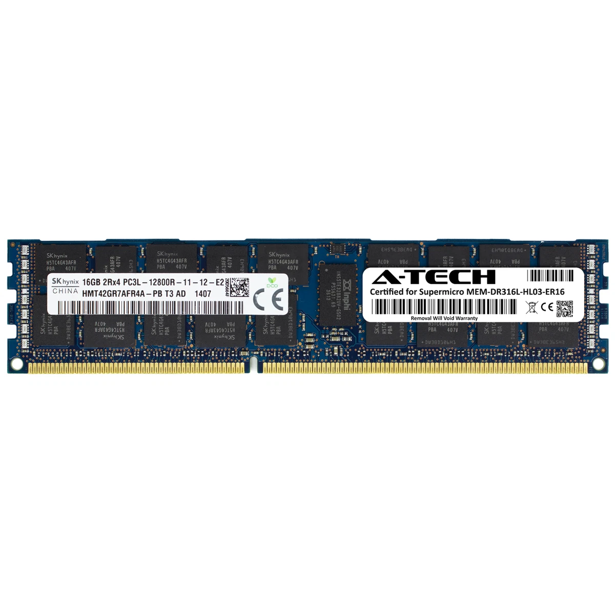 Hynix PC3-12800 (DDR3-1600) Computer Memory (RAM) 16 GB Total