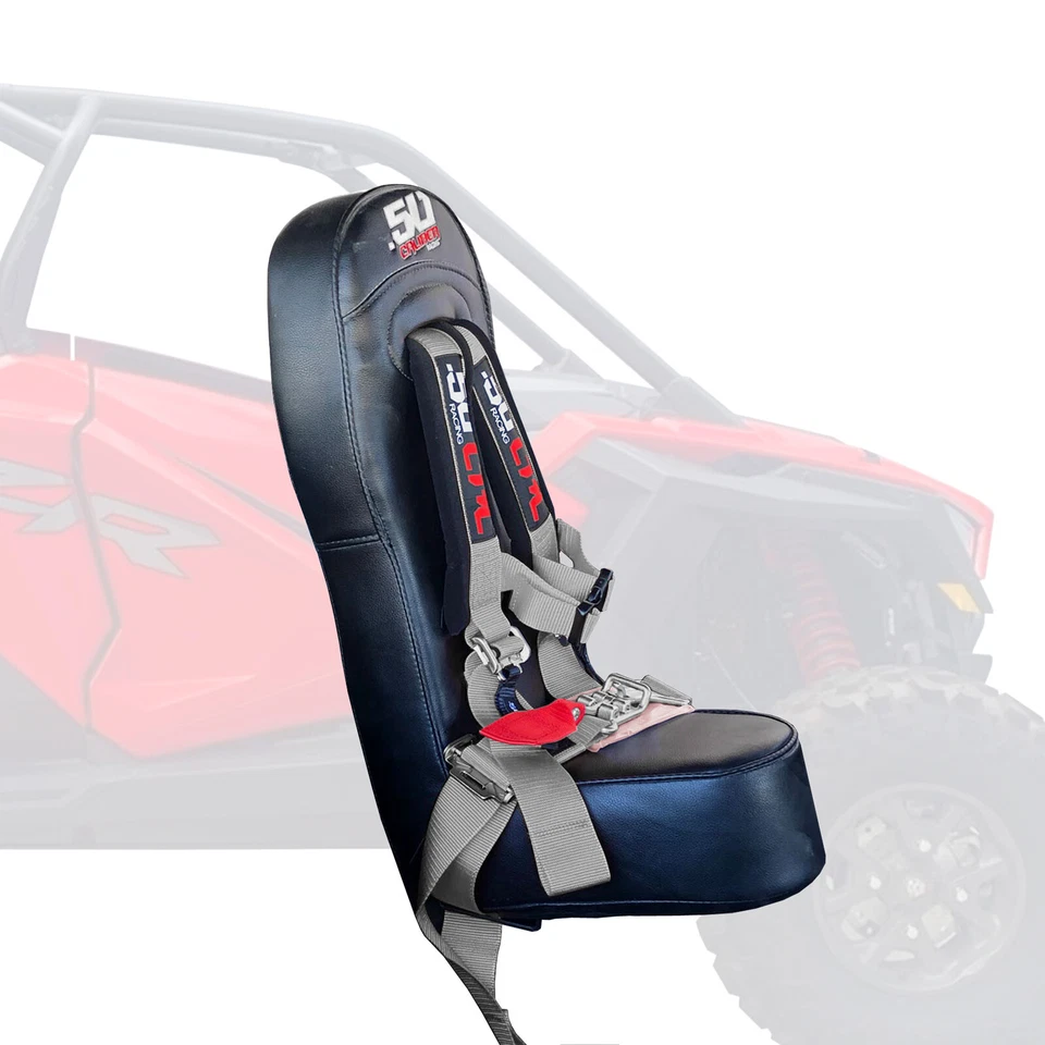 Arnés de seguridad Polaris RZR PRO XP 4 plazas trasero medio tope asiento PLATEADO 4 puntos Foto 3 de 4