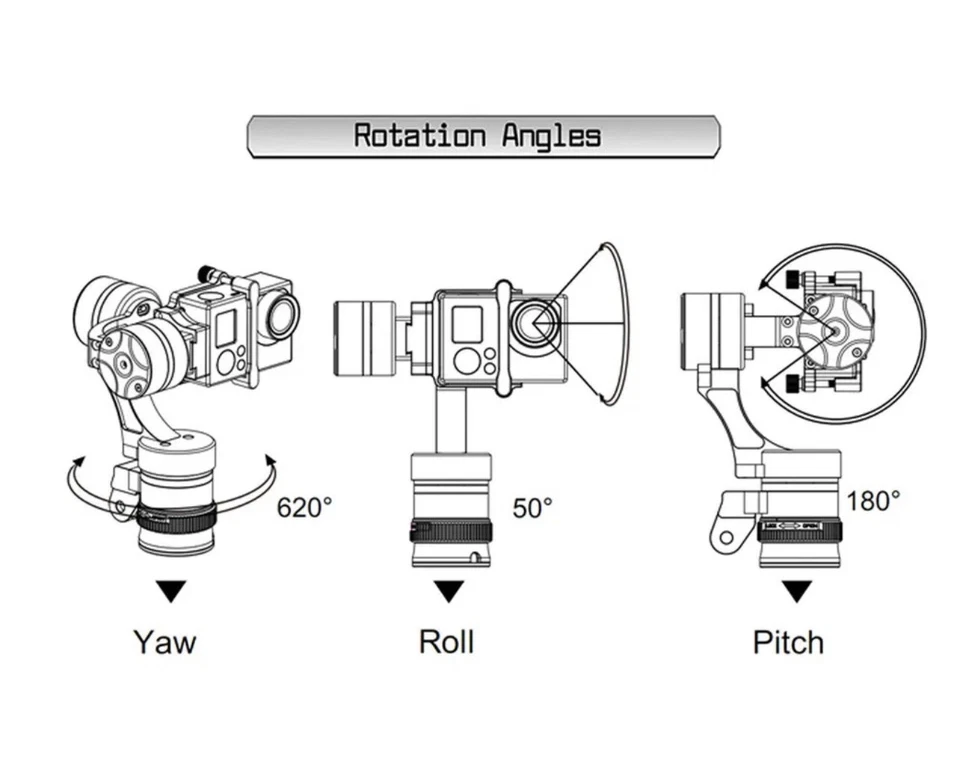 Lanparte GoPro Handheld Gimbal Stabilizer 3Axis Deteachable Wired Control LA3D - Image 4 of 4