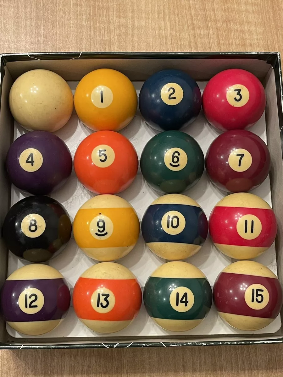 Vintage Aramith Pool Balls 8 Ball Billiards Game Set of 