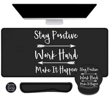 LATEEFAH Desk Mat, Large Mouse Pad and Keyboard Wrist Rest, Ergonomic Mouse P...