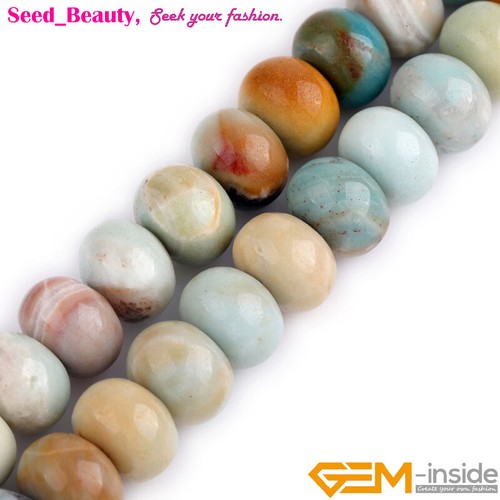 Rondelle Mulit Color Natural Amazonite Loose Spacer Beads Jewelry Making 15'' - Picture 12 of 27