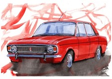 Painting of a Ford Cortina 1600e Limited Edition Print Capri Gift