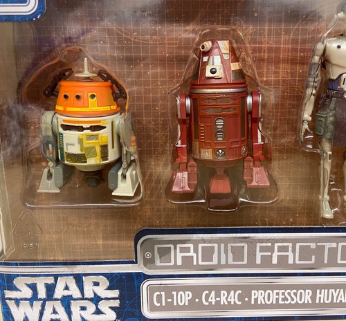Star Wars: Droid Factory - C1-10P, C4-R4C, Professor Huyang & RD-3 figures *New* - Picture 2 of 5