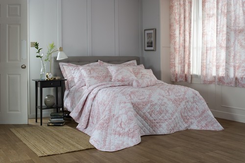 100 % Baumwolle WC Bettwäsche Zubehör in Pink & Weiß 200 Faden Anzahl Lyndon - Bild 1 von 11