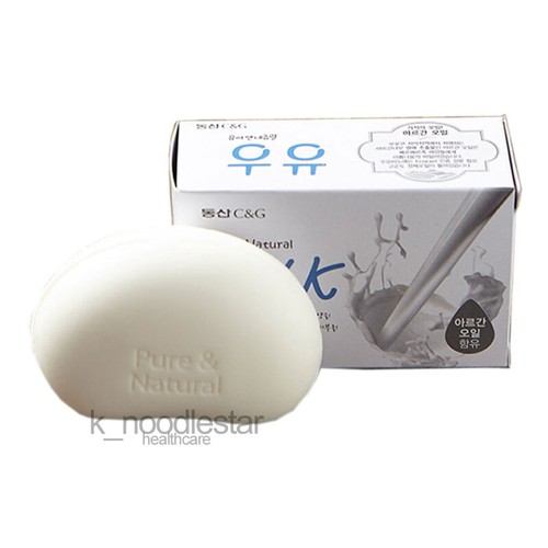 Dongsan pelle latte sapone idratante olio di argan bagno coreano 100 g × 2 bar - Foto 5 di 10