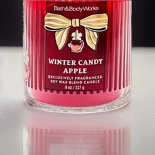 Bath & BodyWorks 2025 Winter Candy Apple Single Wick Candle 🆕