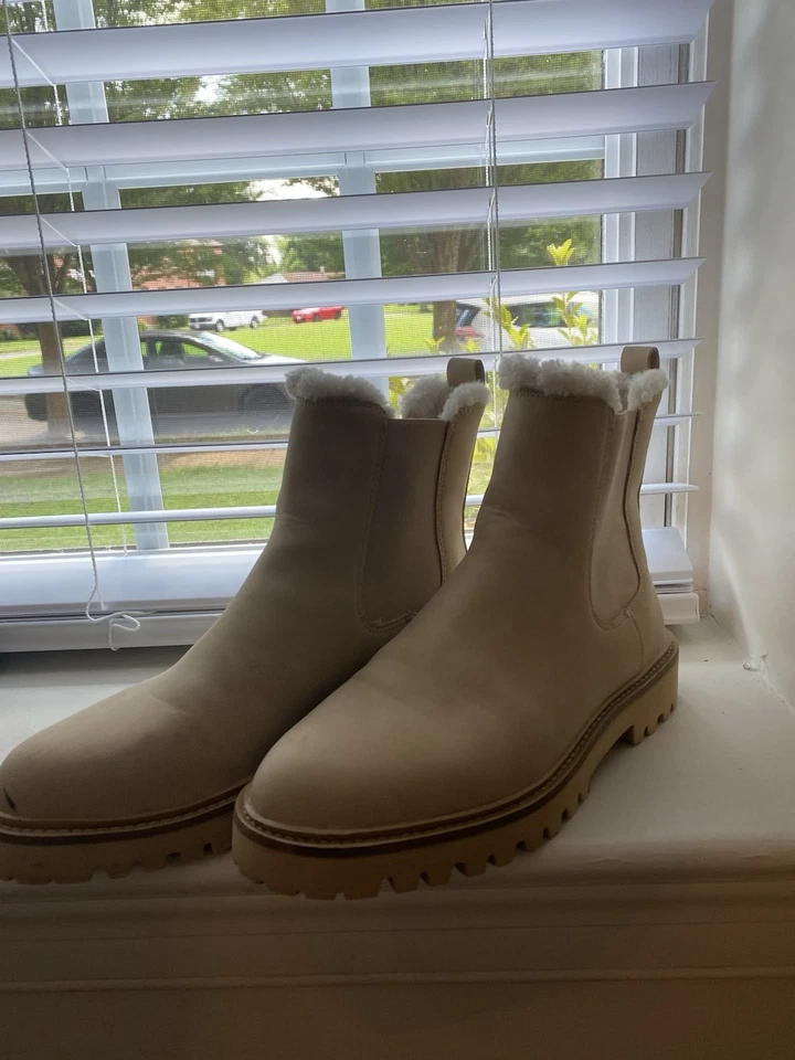 Женские сапоги челси J.CREW шерпа с подкладкой нейтральные размер 8,5 - Изображение 3 из 4