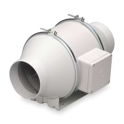 Soler & Palau Td-200 Plastic 9''D, 5.6''H, 5.6''W Inline Duct Fan