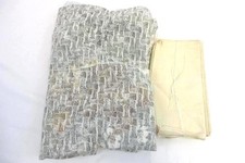 Set of 4 Beige Napkins  Sage Green Checkered Tablecloth, Good Condition