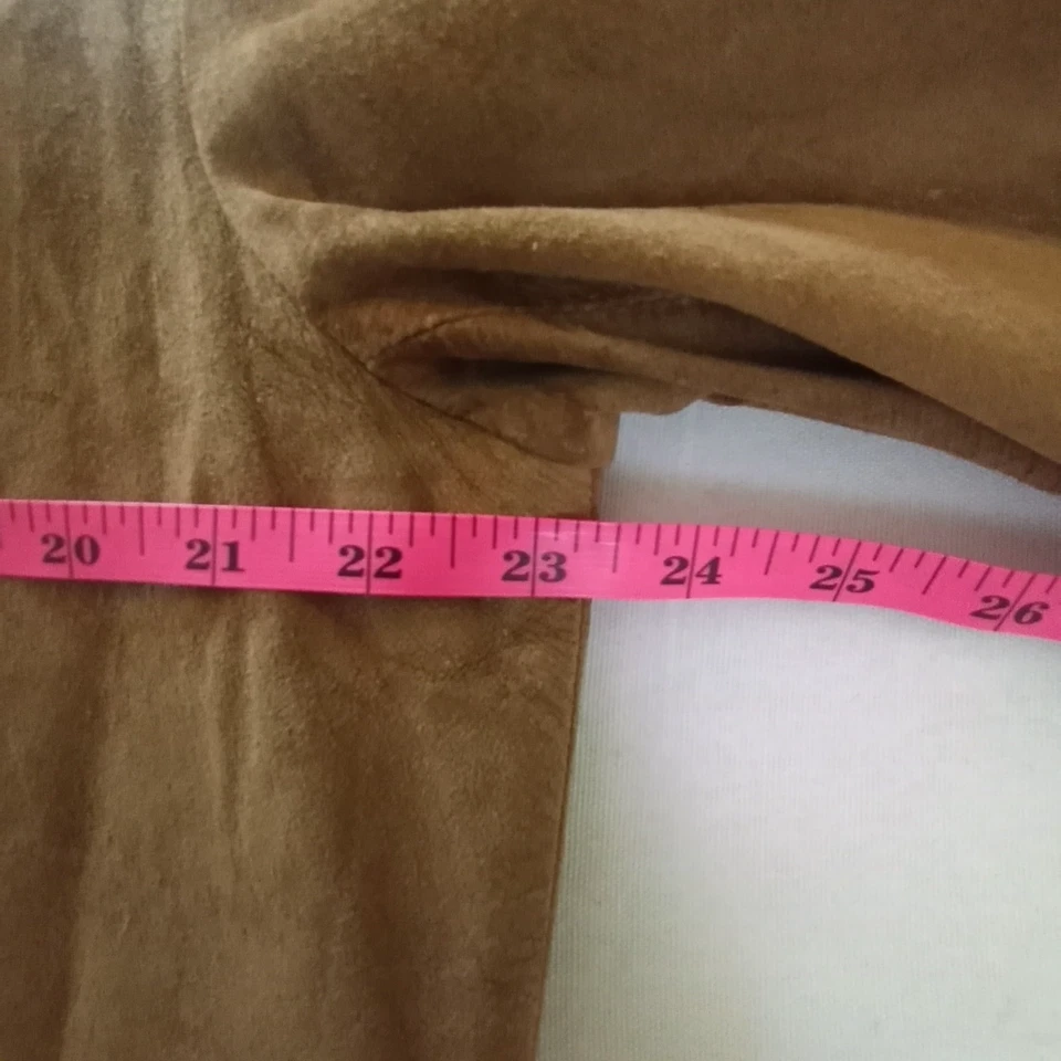 Jones New York Blazer Men 40S Camel Brown Leather Suede City Coat Jacket Outdoor - Image 3 of 4