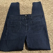 HUDSON HIGH WAIST QUINN SUPER SKINNY JEANS 29 (30x29) FRONT/BACK POCKETS