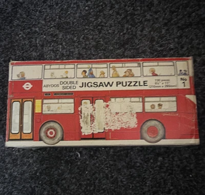 Abydos No 1 London Red Bus Double Sided Cardboard Jigsaw Puzzle 120-Piece - Image 1 of 4