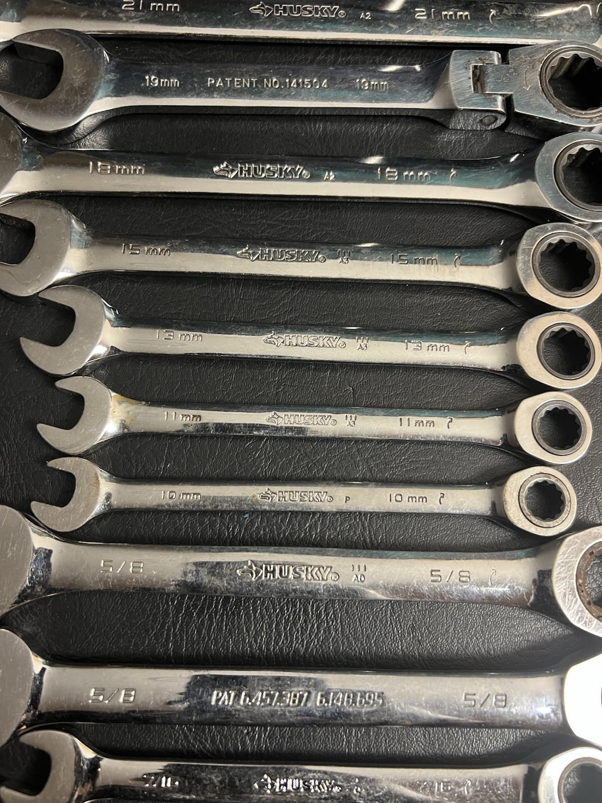 13 Pc Lot Husky Ratcheting Metric SAE MM Combination Wrench Mixed Set