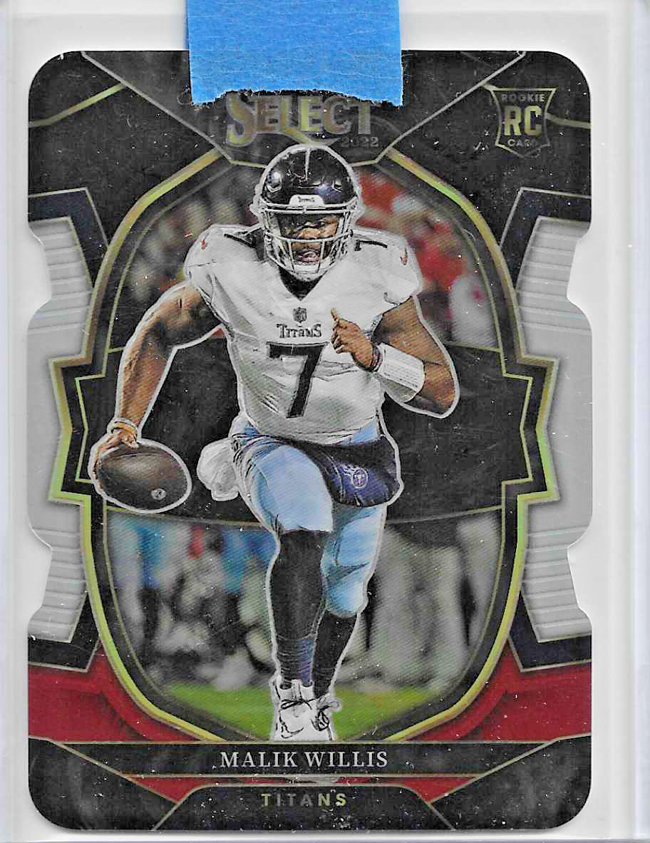 2022 Panini Select #38 Malik Willis Black and Red Prizm Die Cut