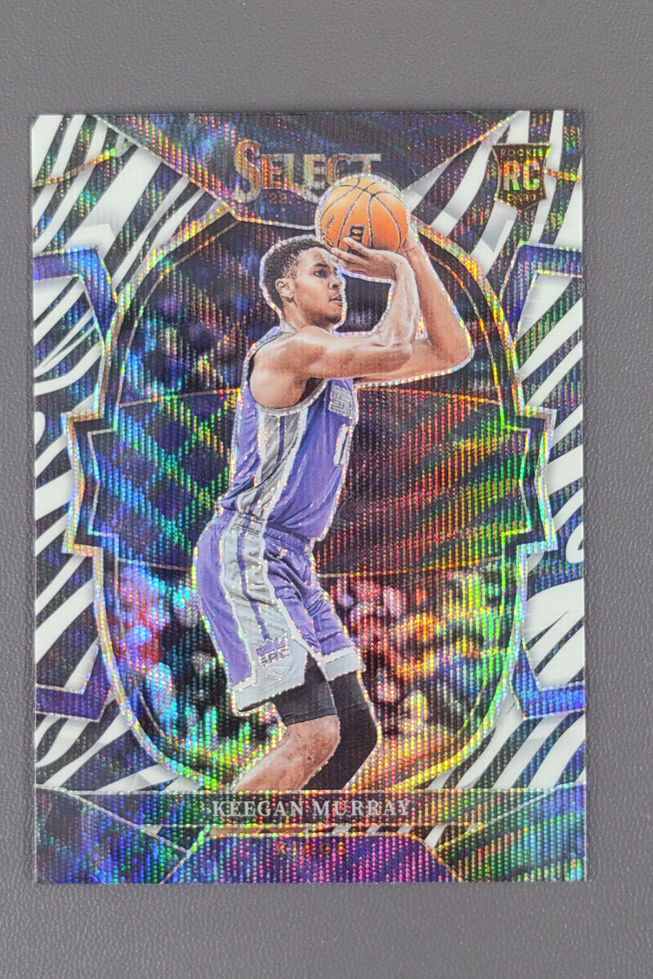 2022-23 Panini Select Keegan Murray Concourse Zebra Prizms RC #81 Kings