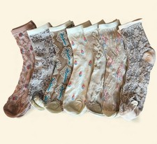 Set of 7 Vintage Style Patterned Socks - Lot 11