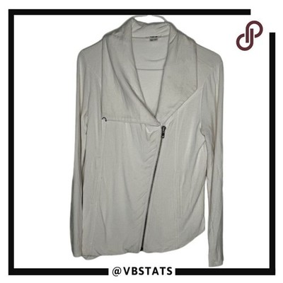 Helmut Lang Women's Villous Asymmetric Jacket White Size Medium
