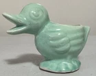 Vtg Easter McCoy Pottery Baby Duck Planter Figurine Jade Green 5" x 4"