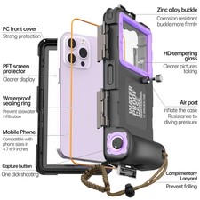 ShellBox Case Diving 2nd Gen for iPhone 17/16/15/14/13 Pro Black-purple