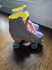 Pastel Quad Roller Skates with Colorful Wheels SIZE 3-6